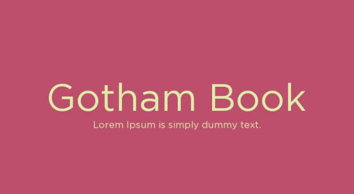 Gotham Book Font Free Download